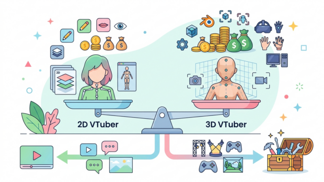 2D VTuberと3D VTuberの選び方【初期費用比較】