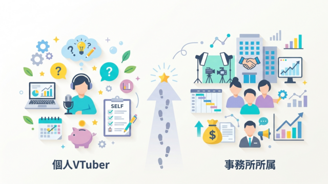 個人VTuberと事務所所属の違いを徹底比較