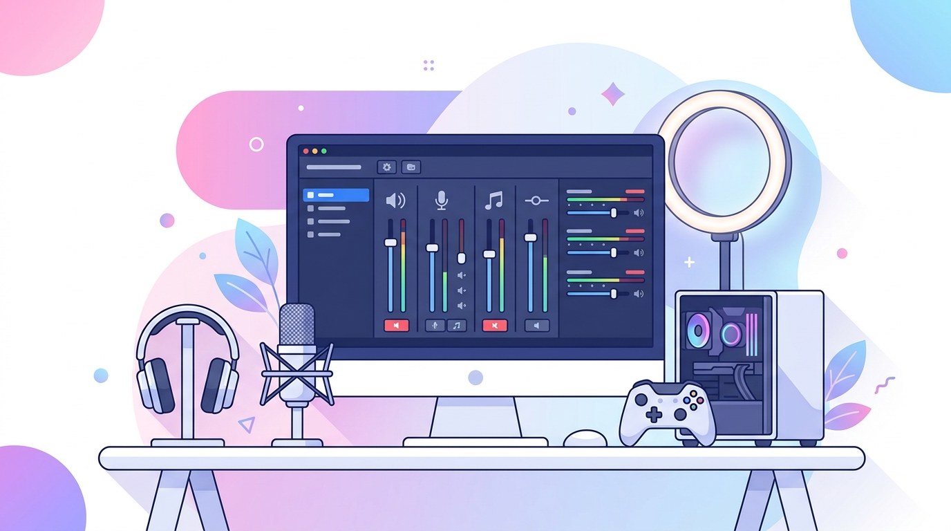 OBSでの音声トラック設定手順